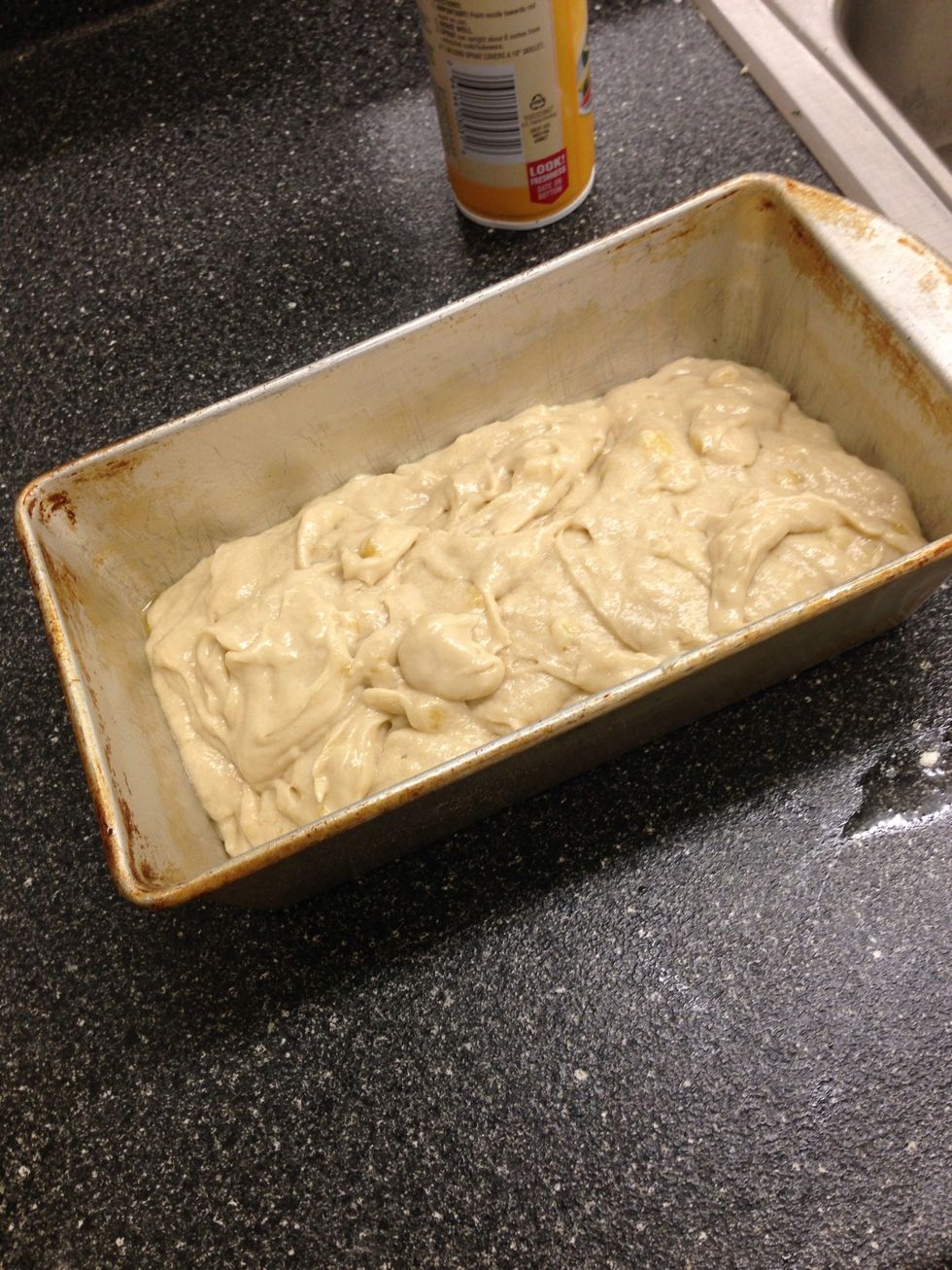 Add batter to loaf pan