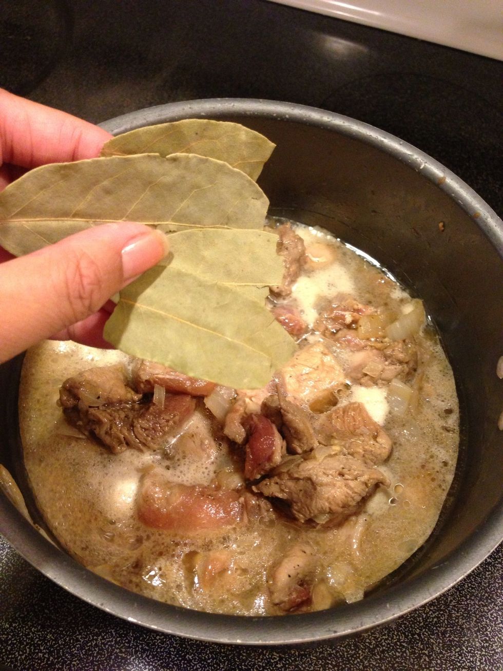 Add bay leaves...