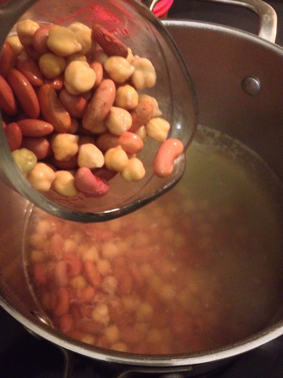 Add bean and vegetable stock
