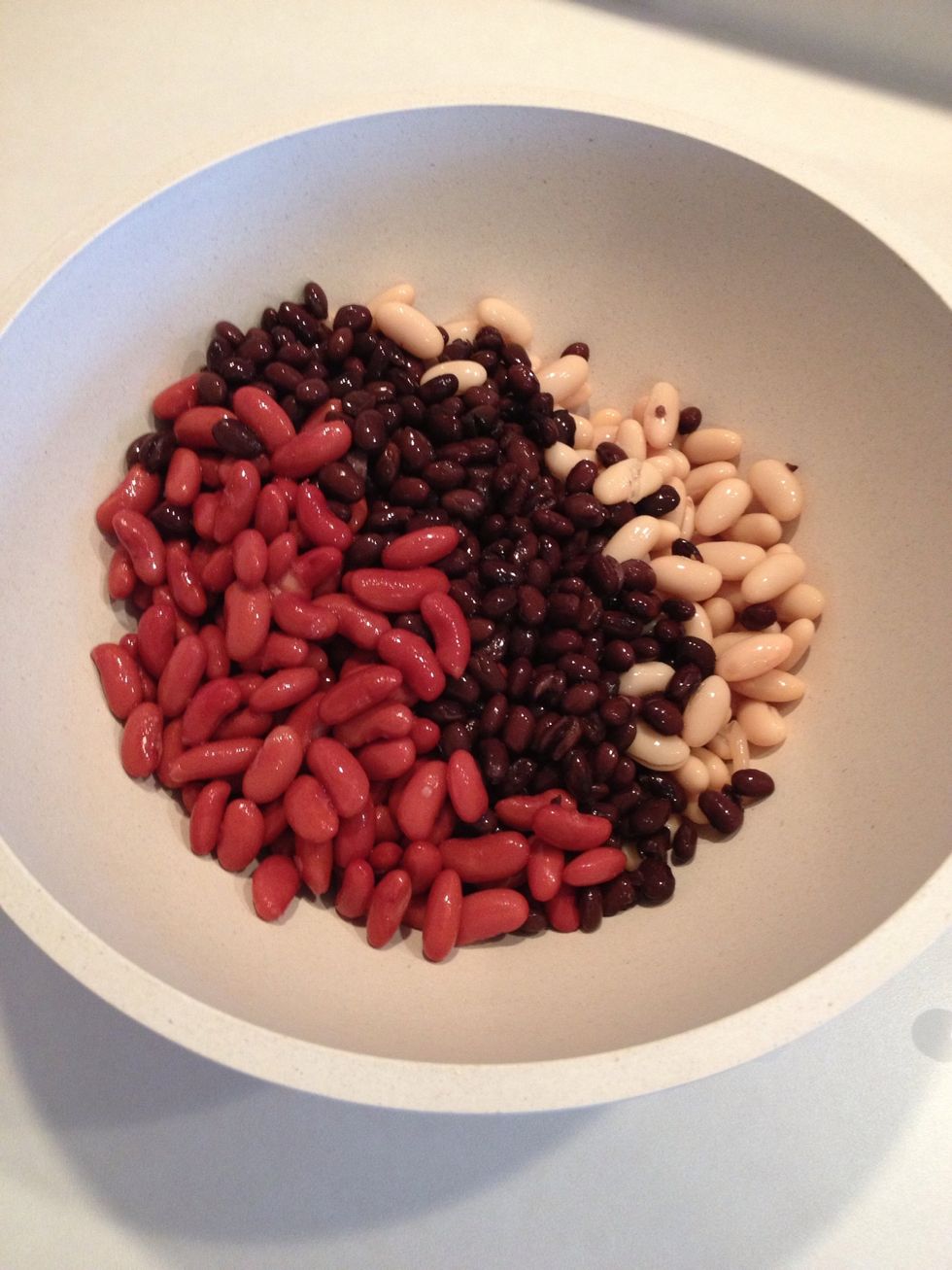Add beans to a large bowl.