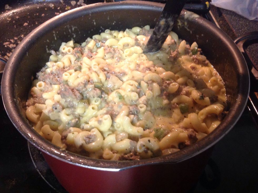 Add beef and noodles and mix together and enjoy!!!!