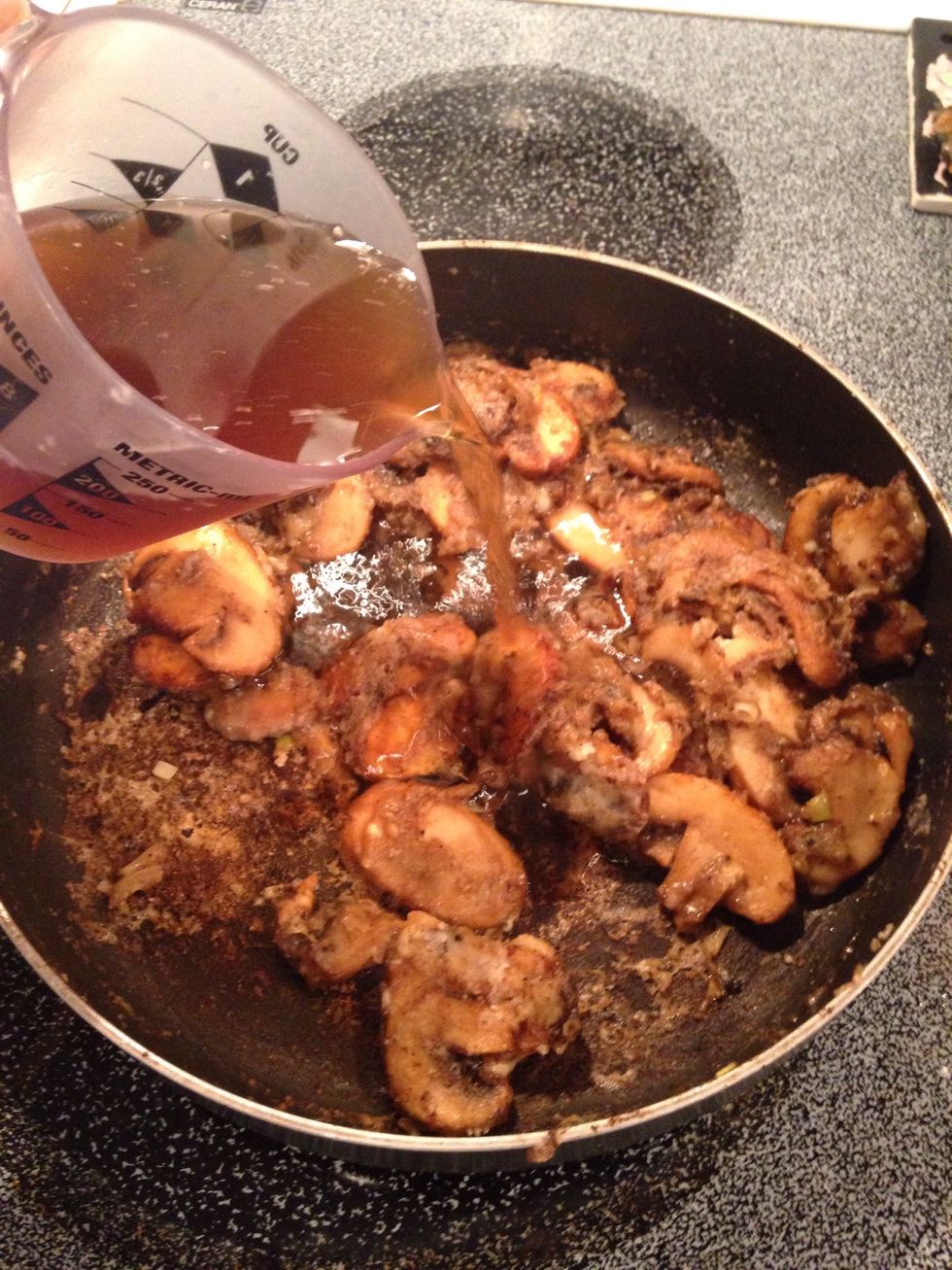 Add beef broth.