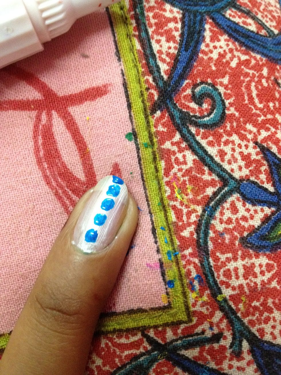 Add big circles in the middle try a d keep them even