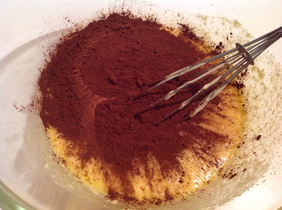 Add bitter cocoa powder
