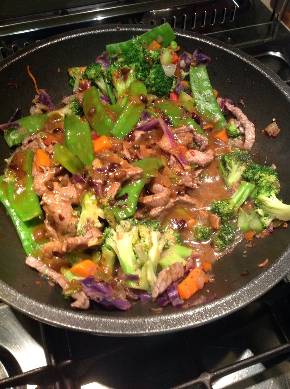 Add black bean sauce