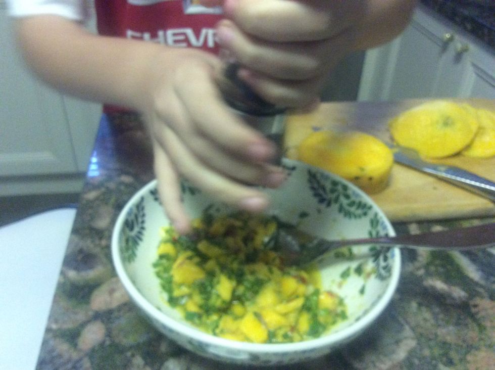 Add black pepper (depends on your taste)