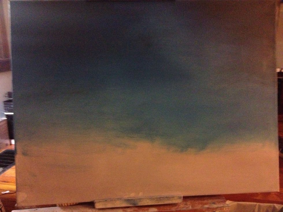 Add black to the corners and some crimson near the galaxy.