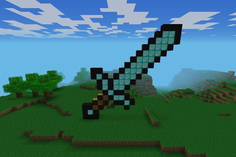 How To Make A Diamond Sword Minecraft Pixel Art B C Guides How To Make A Diamond Sword Minecraft Pixel Art B C Guides
