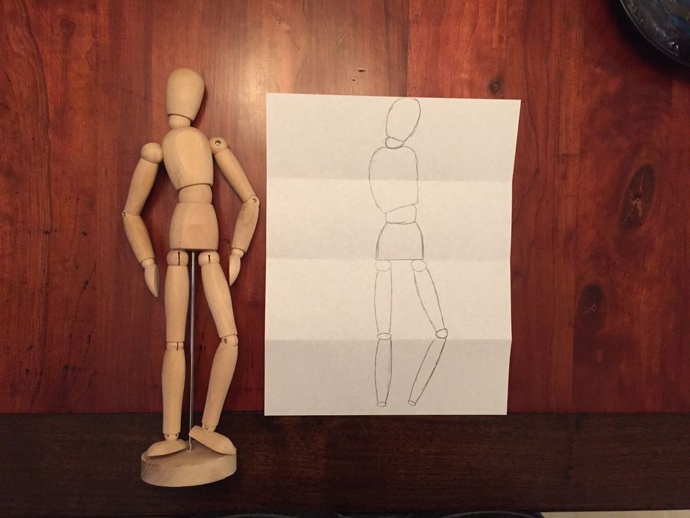 Add Bob's ankles. Small ovals.