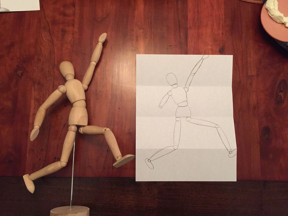 Add Bob's elbow. Small oval.