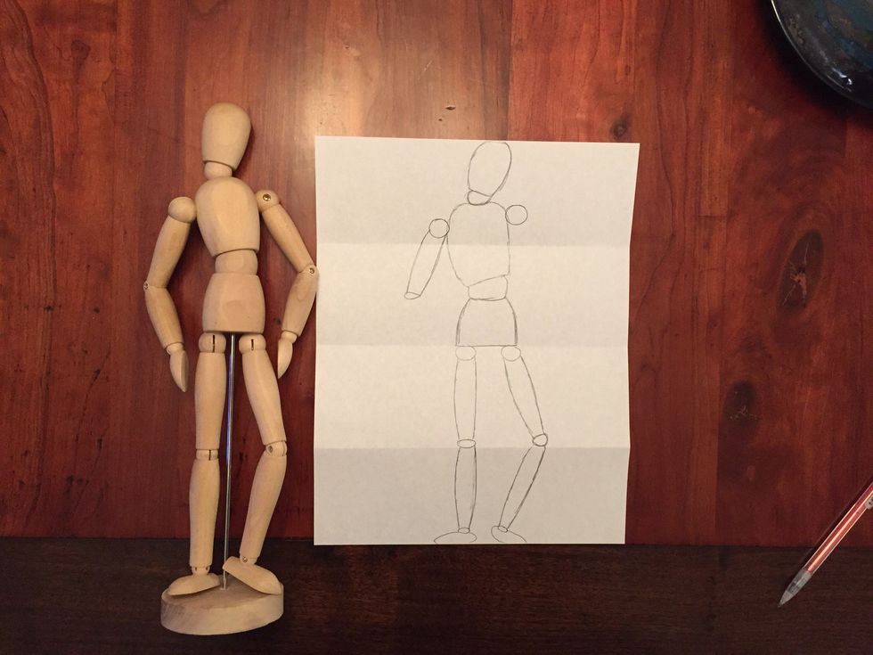Add Bob's elbow. Small oval.