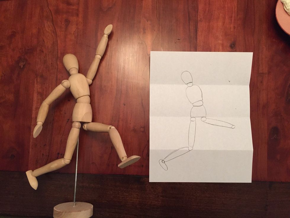 Add Bob's knee. Small circle.