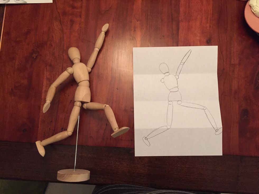 Add Bob's lower arm. Measure Bob's upper arm and make sure it is the same length as Bob's lower arm.