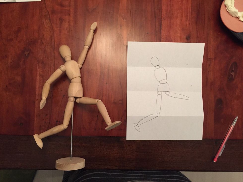 Add Bob's right thigh. Notice the angle.