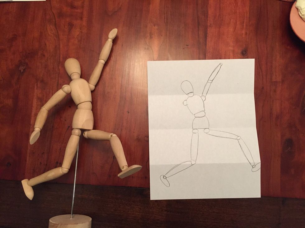 Add Bob's wrist. Small oval.