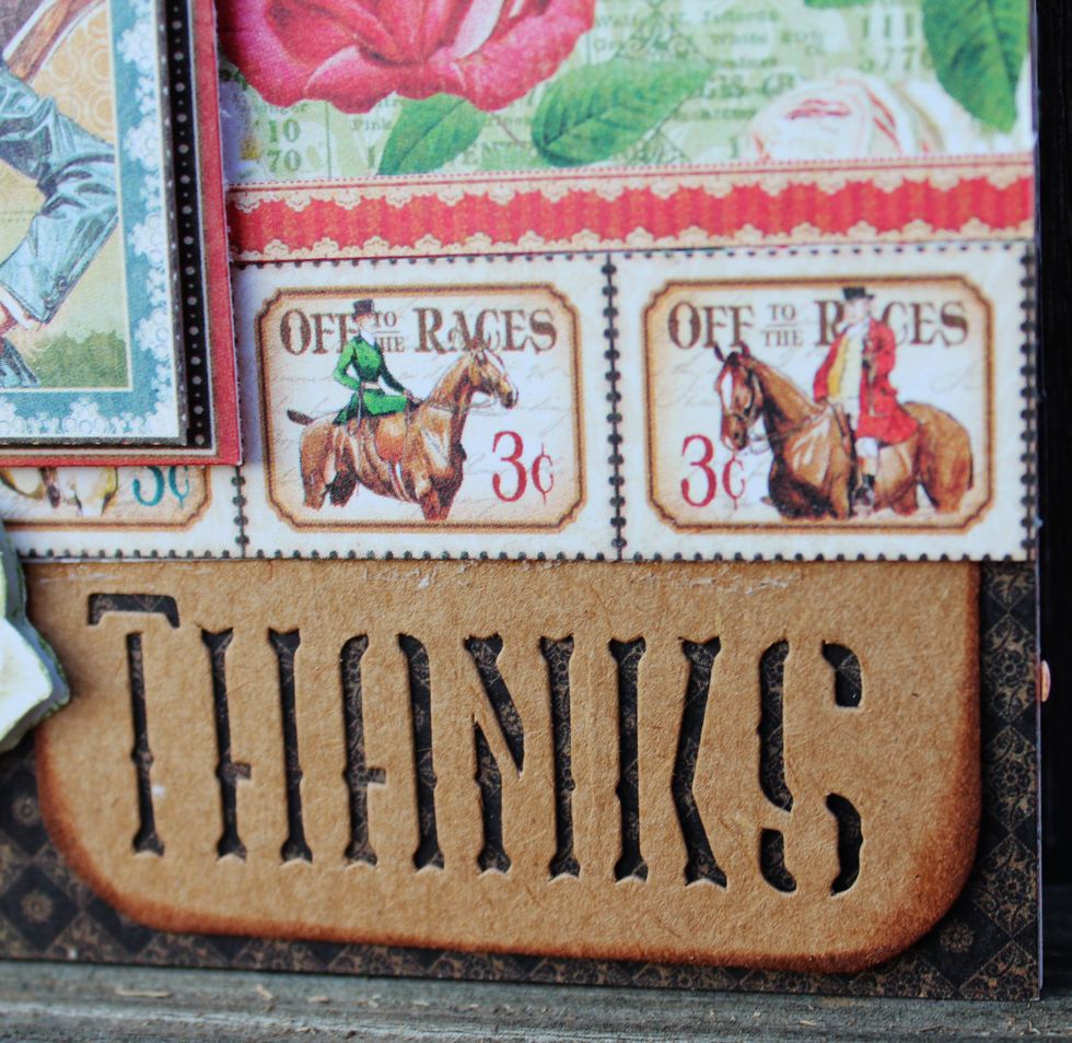 Add border strips to top of card front.