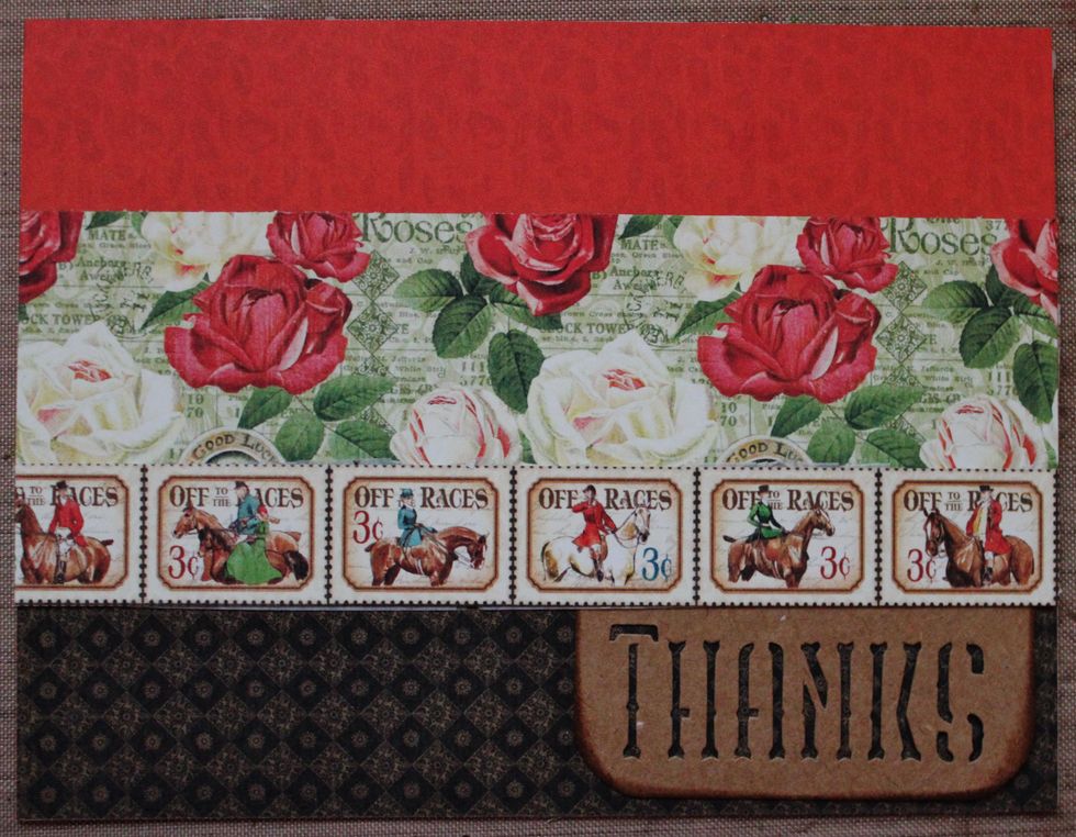 Add borders and banners to the top of card front.