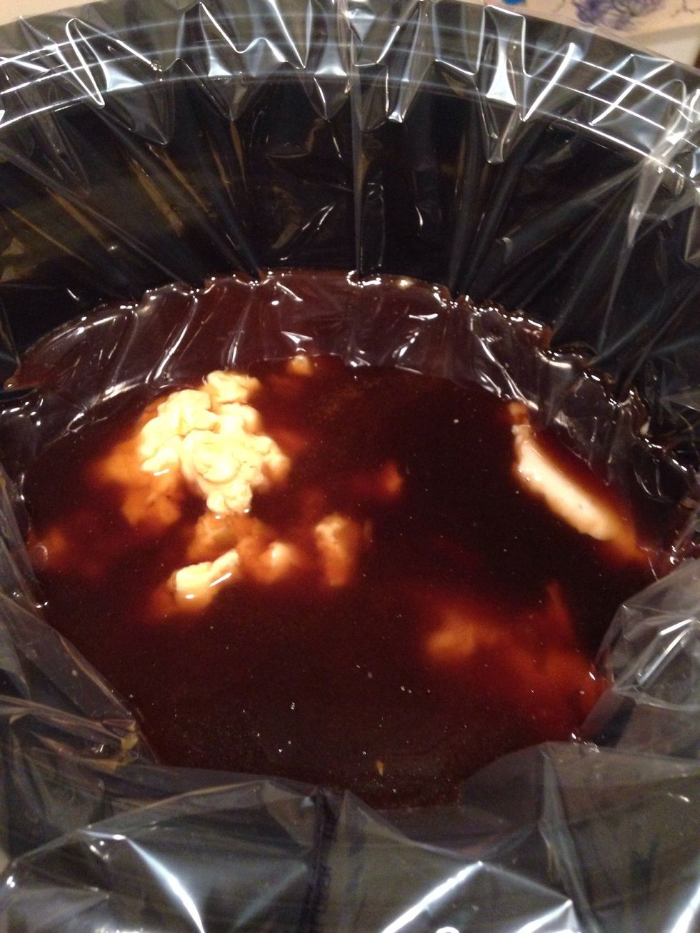 Add both cans of beef broth.