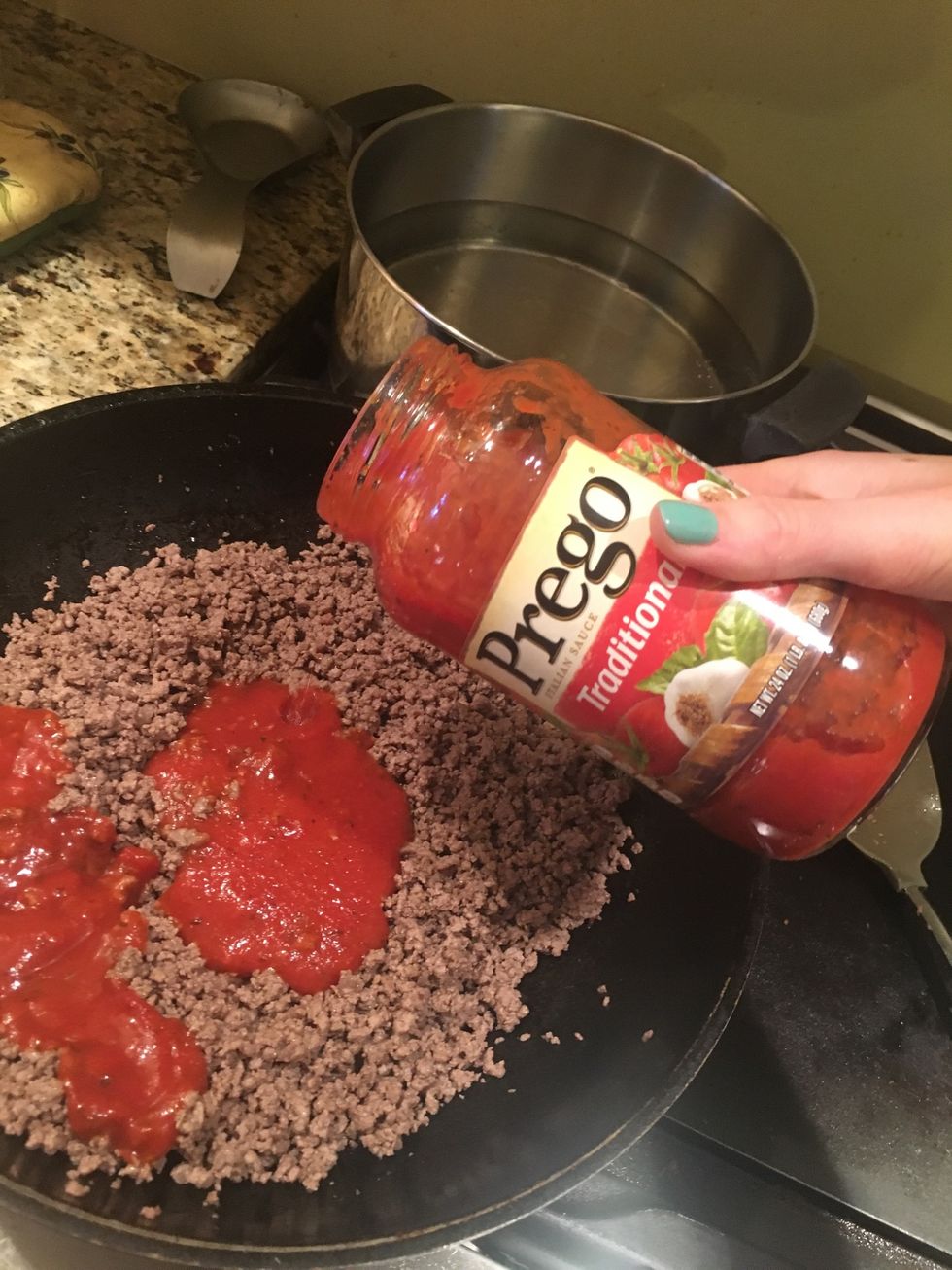 Add both sauces