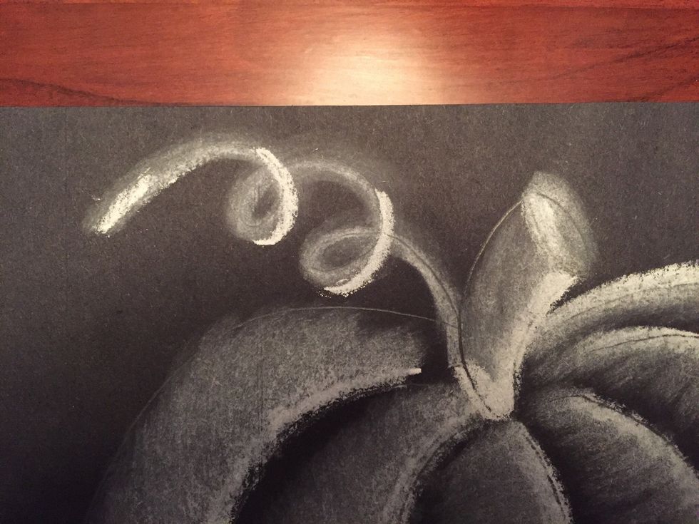 Add bright white highlights to right of loops. Do not blend.