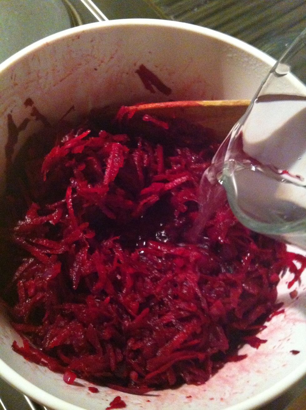 Add broth and cook for 10 min. Then mix it with hand mixer into smooth cream.