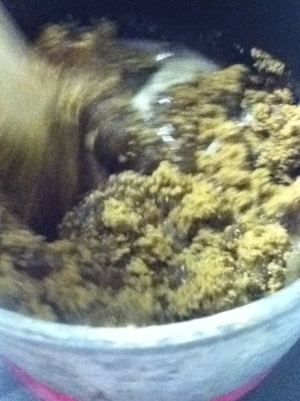 Add brown sugar salt and corn syrup and stir it