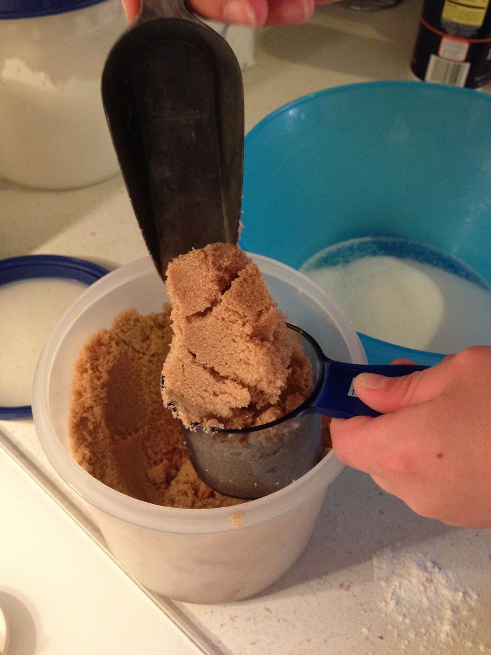 Add brown sugar to sugar