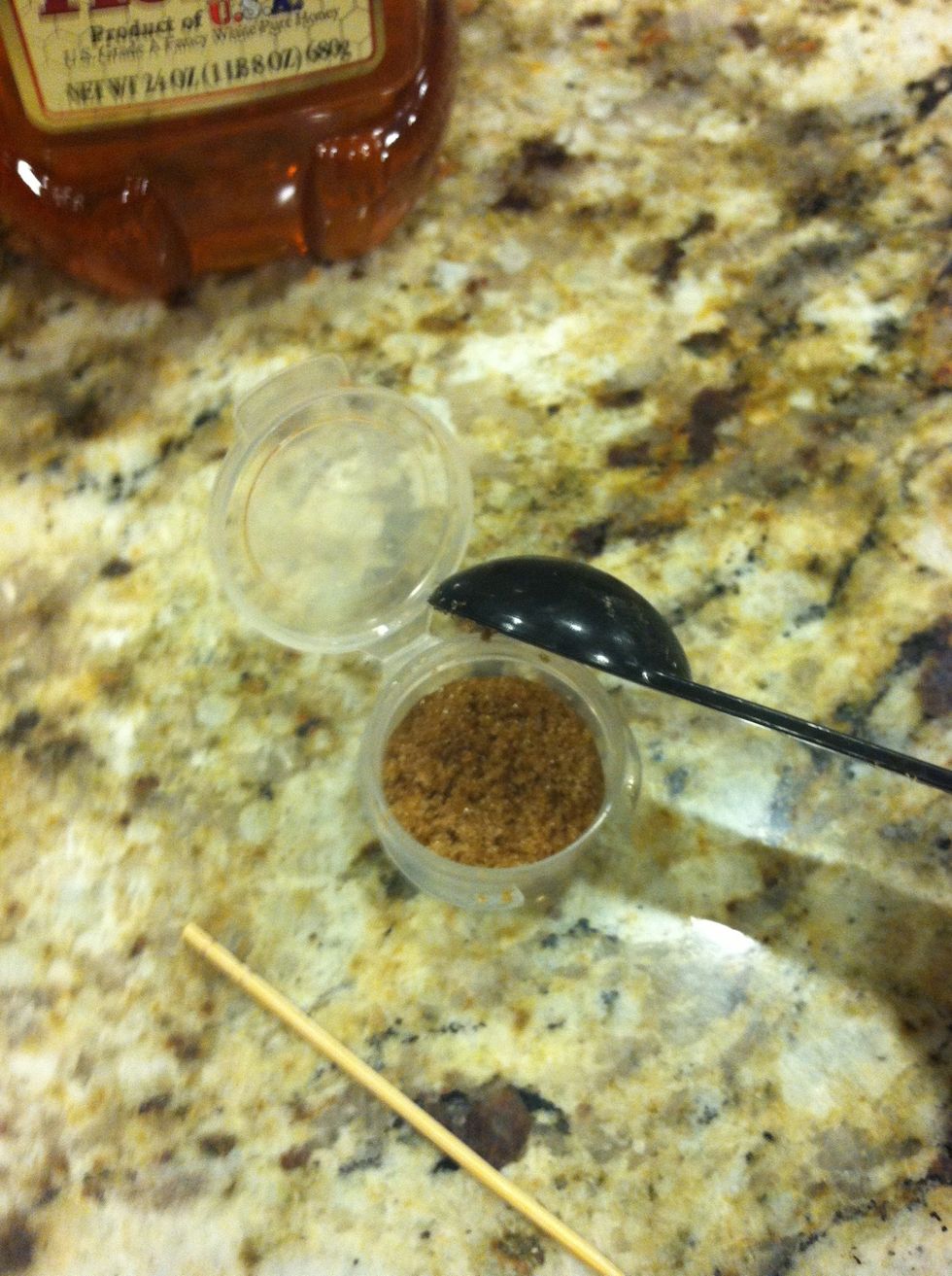 Add brown sugar to your container