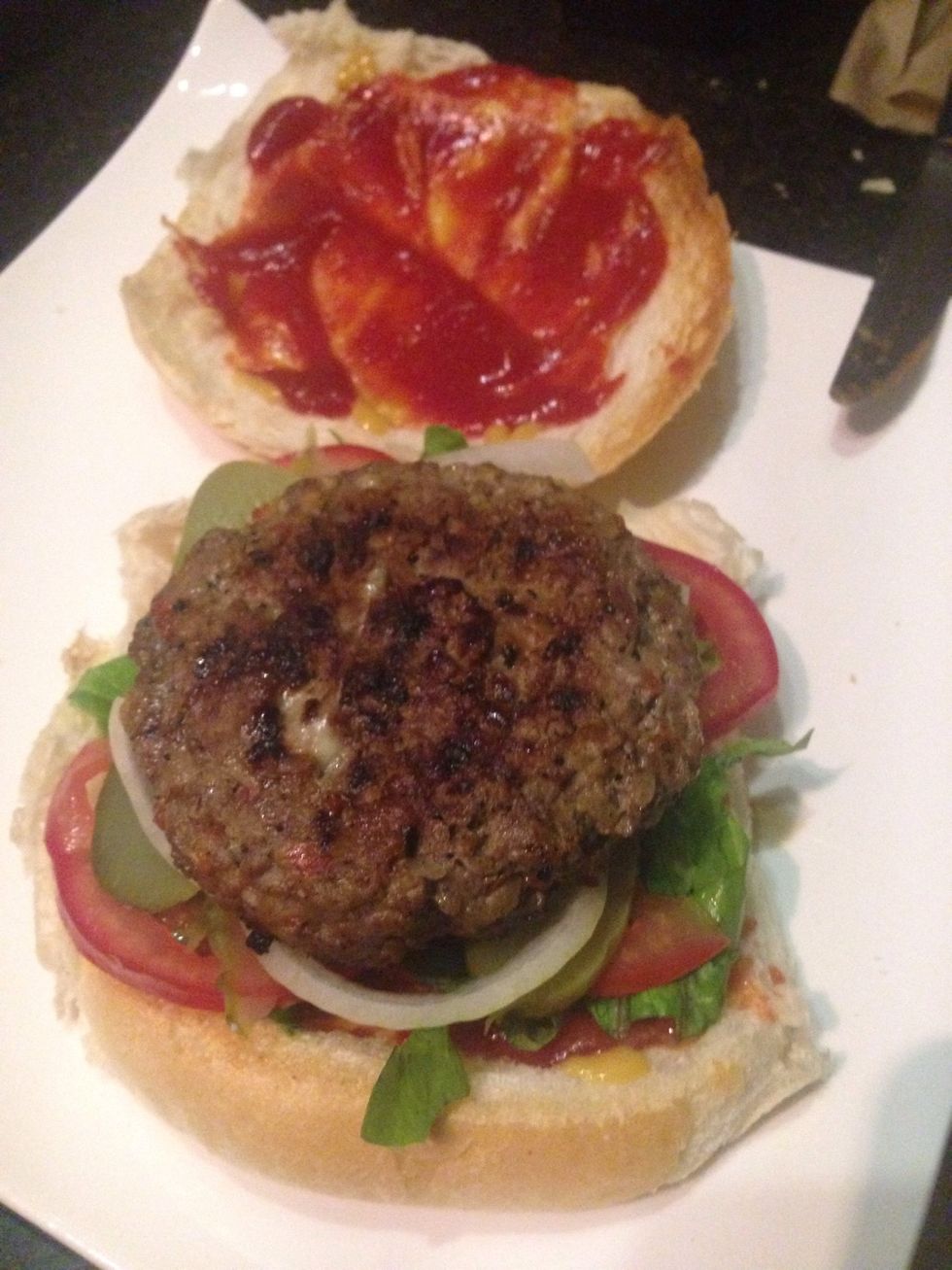 Add burger patty