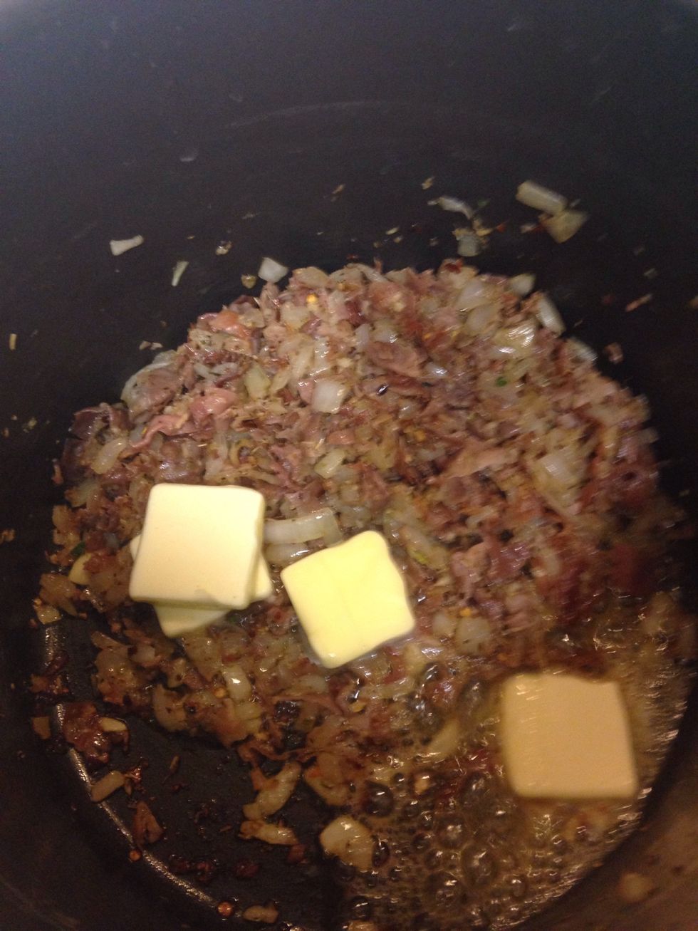 Add butter and stir