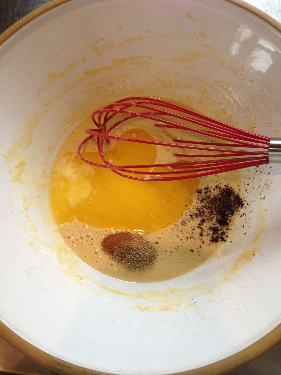 Add butter and vanilla. I also added cinnamon and cardamom.