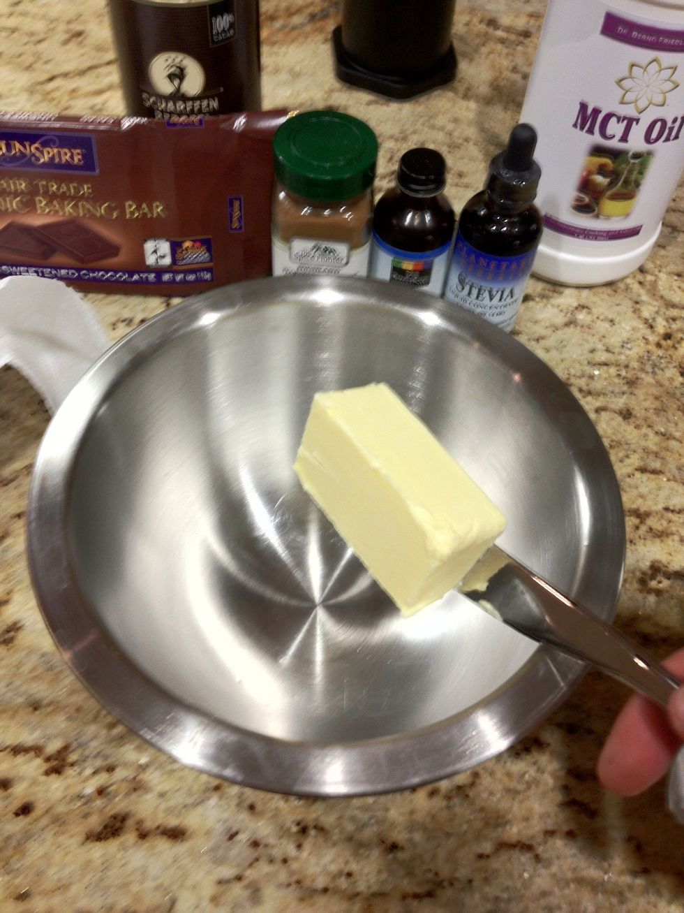 Add butter into a mixing bowl