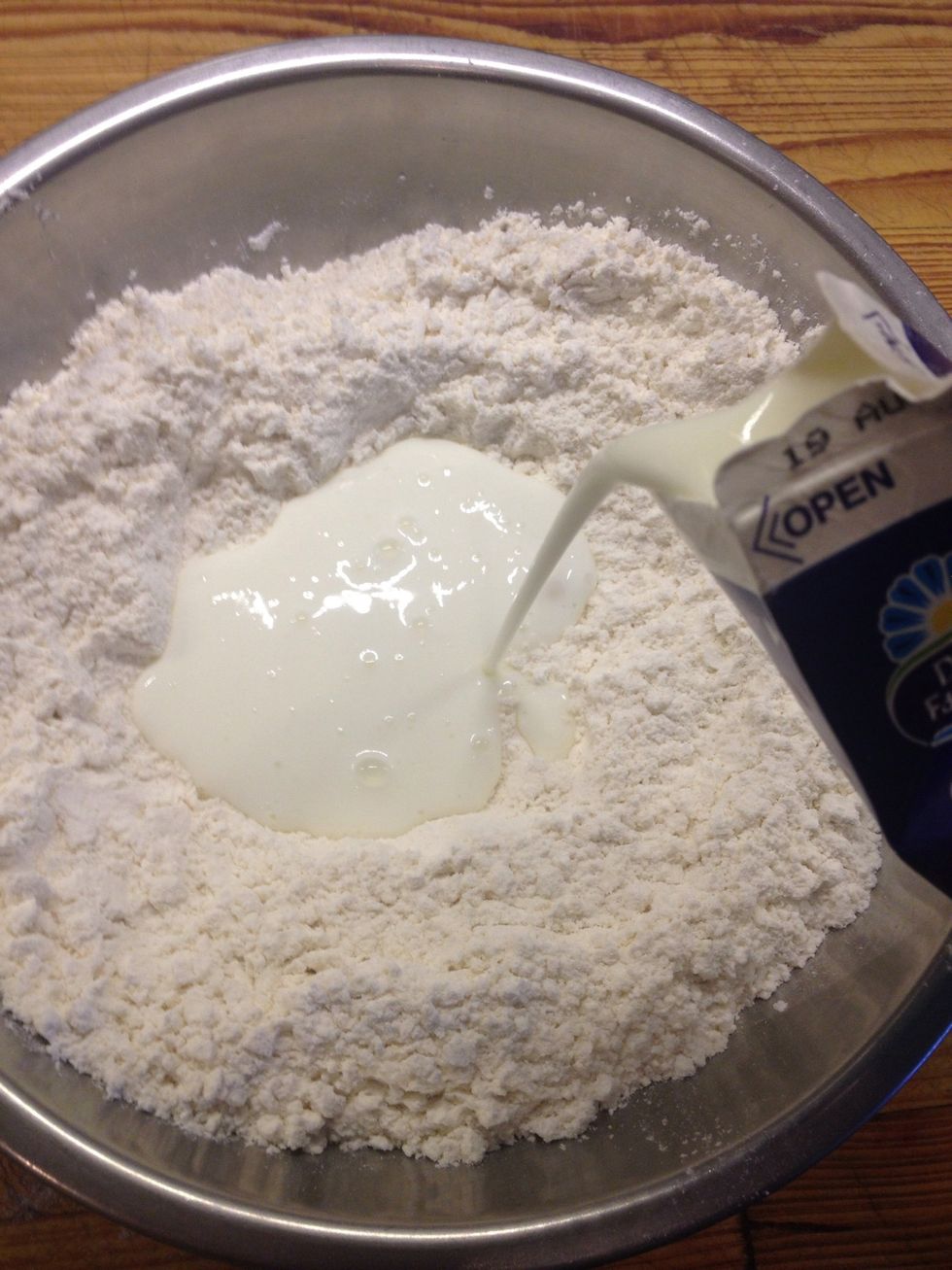 Add buttermilk and mix until you get a nice soft dough. Work fast and gently