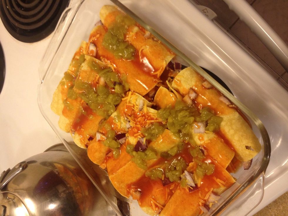 Add canned greened chillies