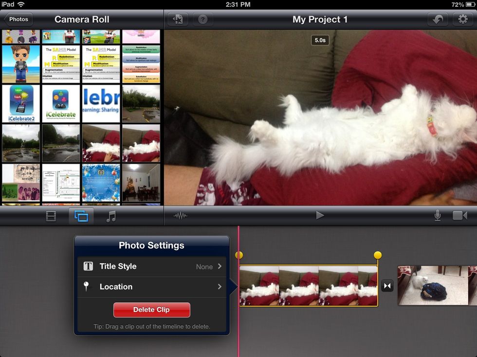 Add captions. You need to double tap on the picture first. Choose a style and location on the slide.