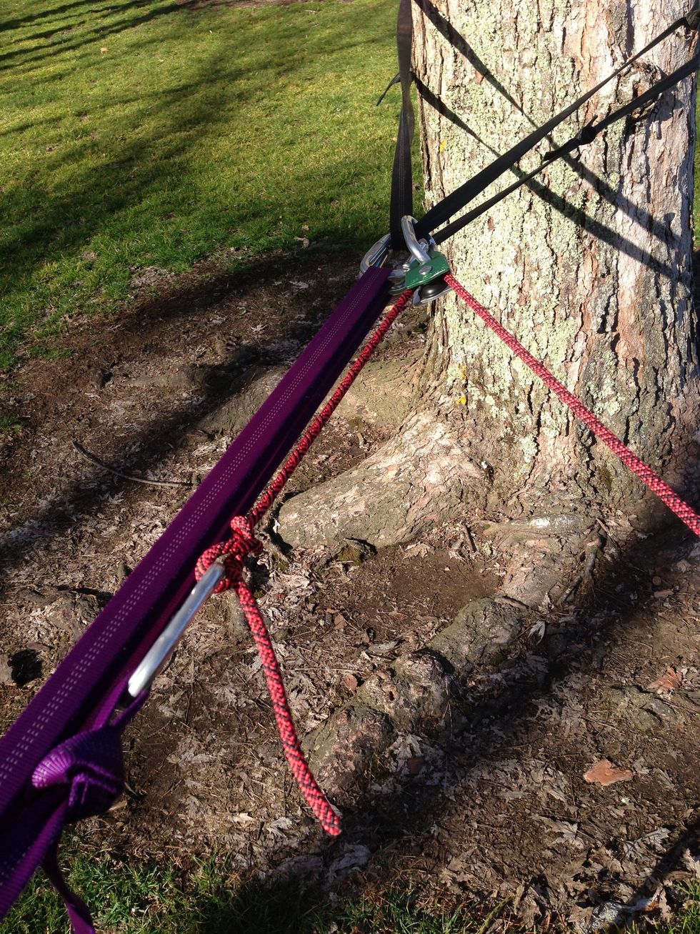 Add carabiner 6 (C6) to C3 as well as a pulley. Have your rope go through C6.