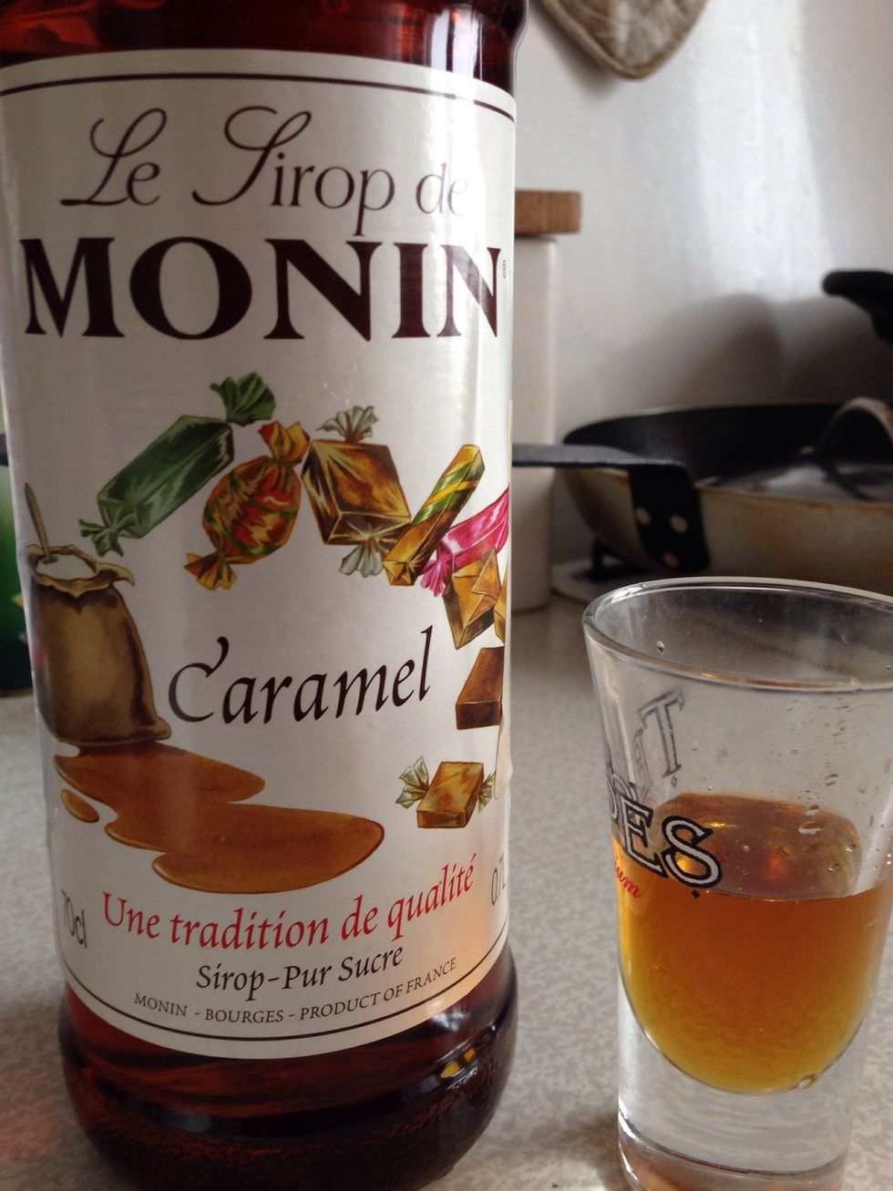 Add caramel syrop (1-2 tablespoons)
