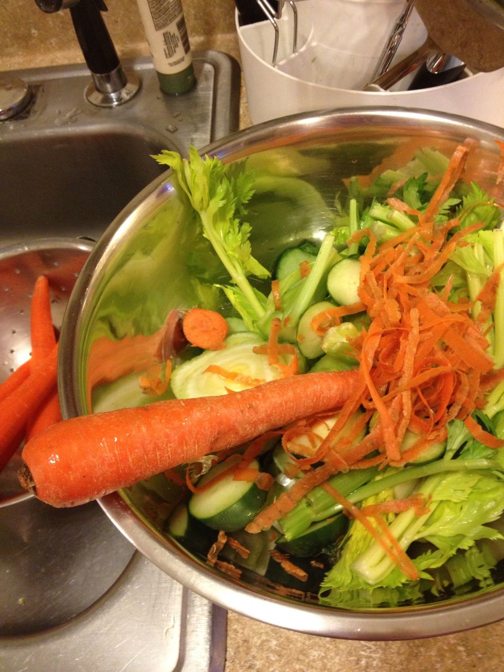 Add carrot shaving to Guinea pig food
