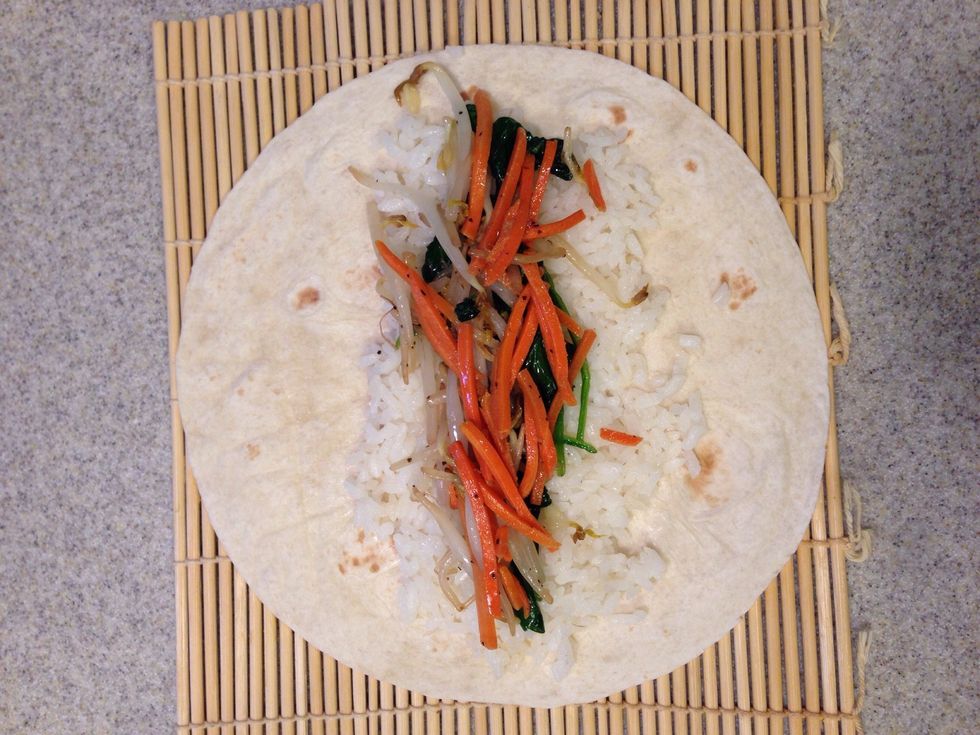 Add carrots & bean sprouts.