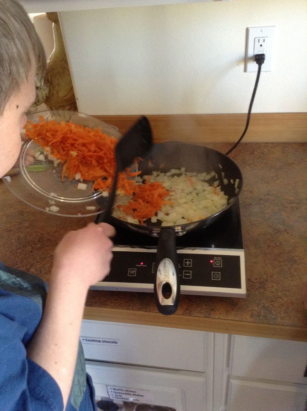 Add carrots to skillet.