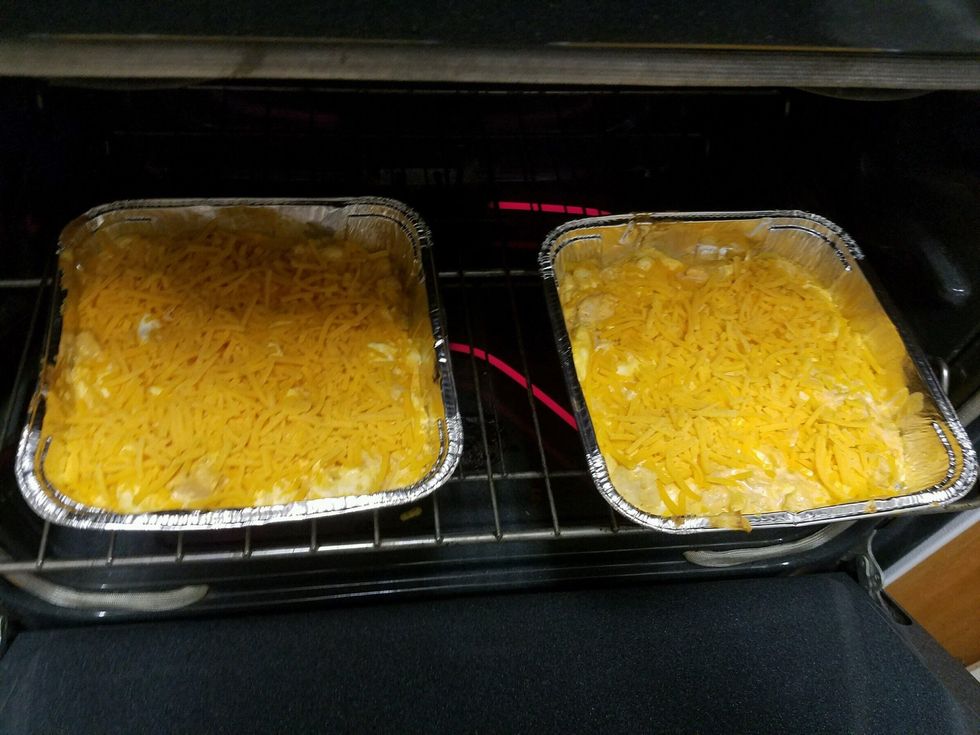 Add cheddar cheese on top and bake for 15 minutes more