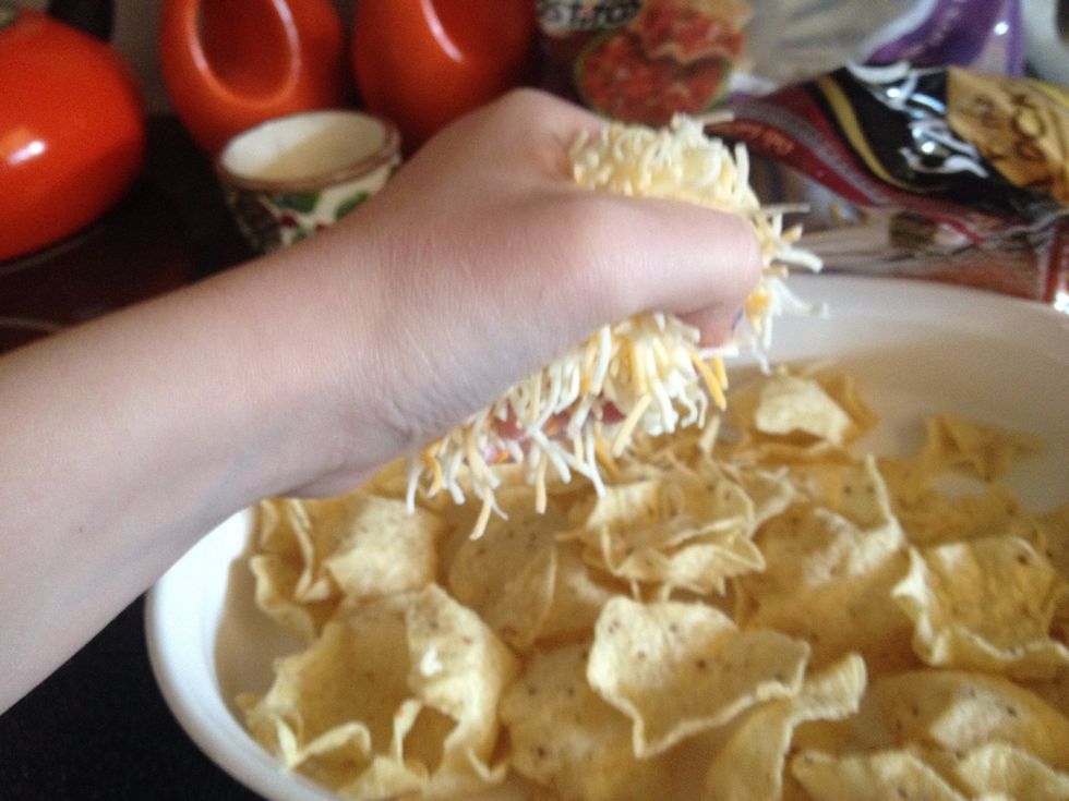 Add cheese a handful (or seventeen :) )