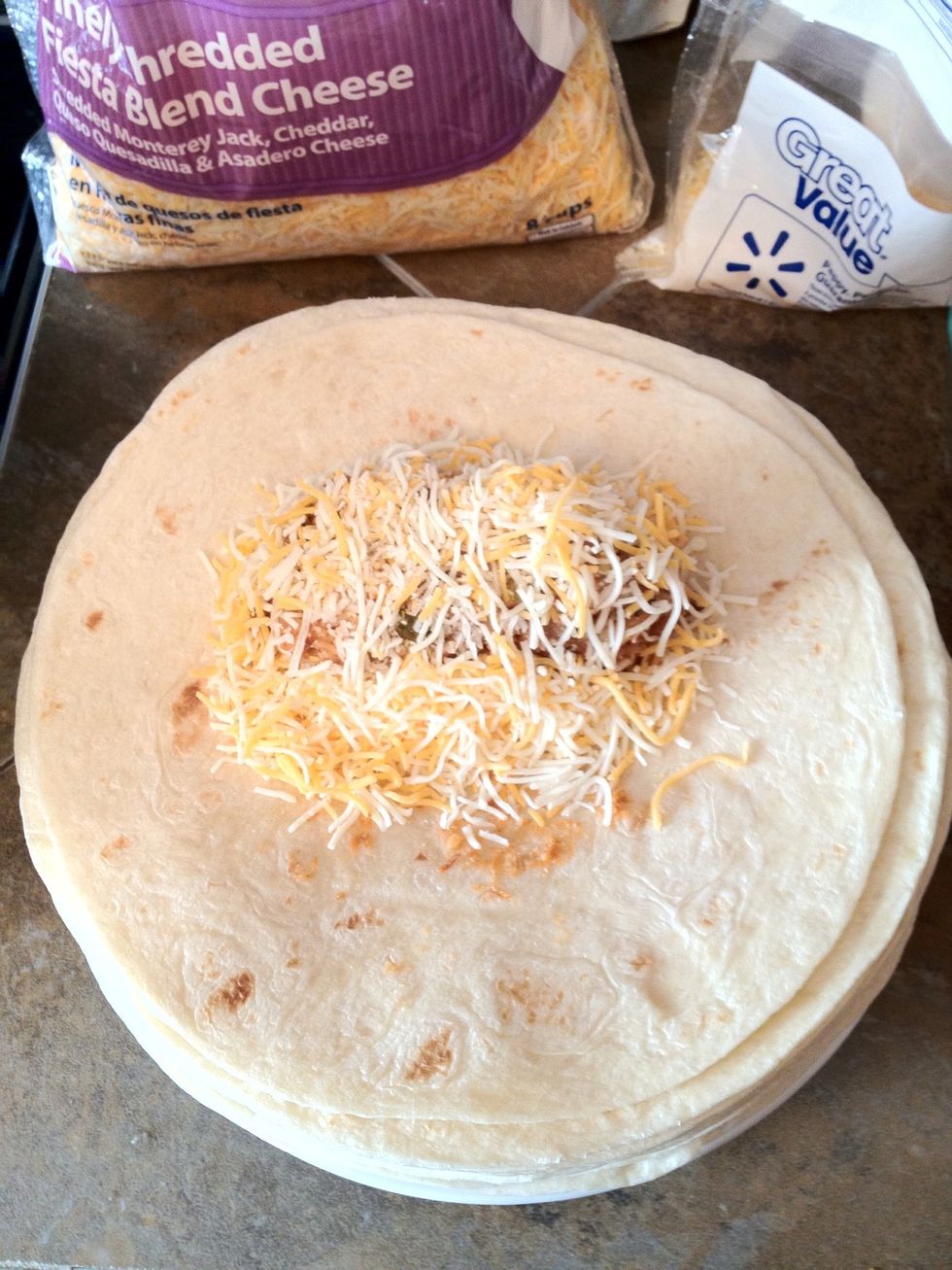 Add cheese. (I use a heaping 1/3 cup for the ingredients and calories listed up front. You can tweak it to your liking)