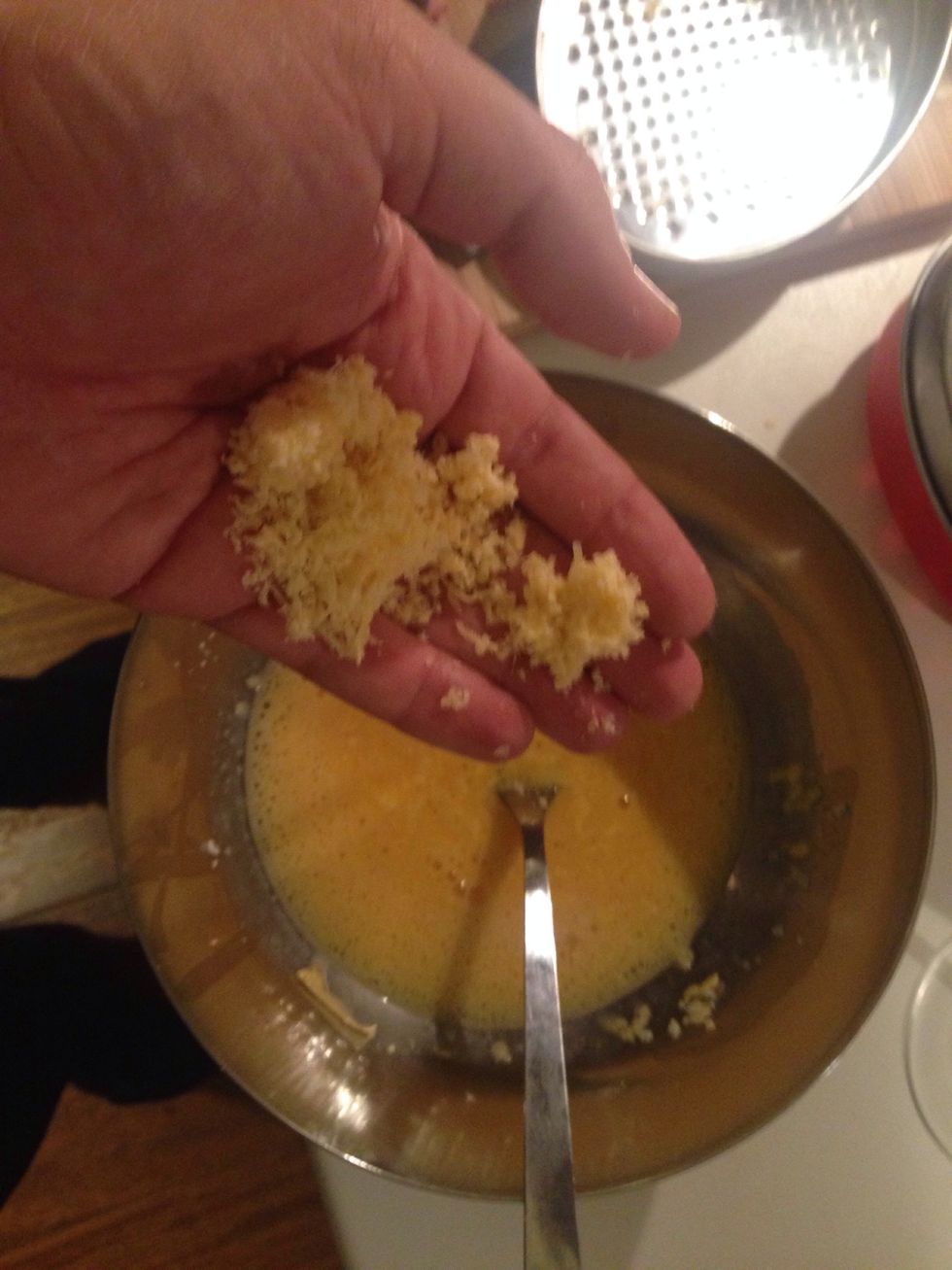 Add cheese in and mix it \u263a\ufe0f