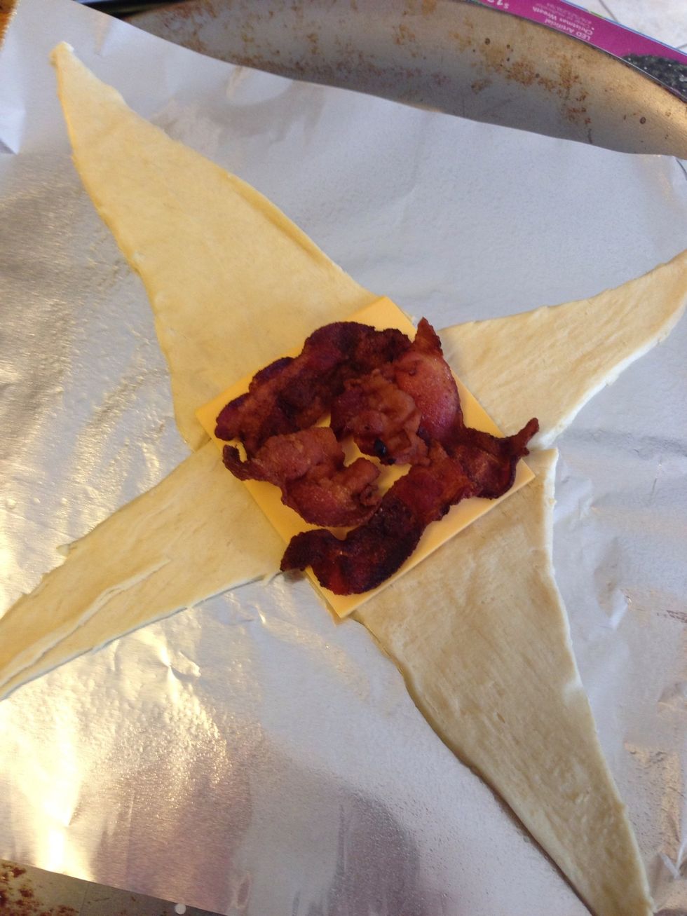 Add cheese n bacon.
