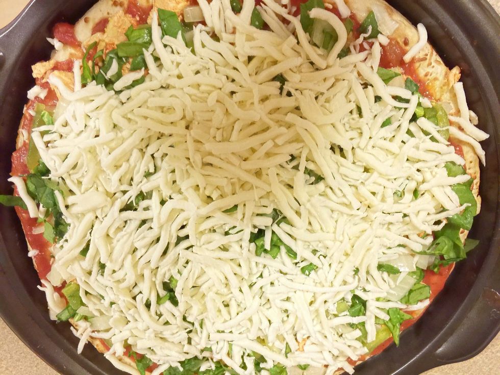 Add cheese. This is an optional step. If you are transitioning to healthier foods or are feeding picky eaters you can start cheesy and decrease overtime.