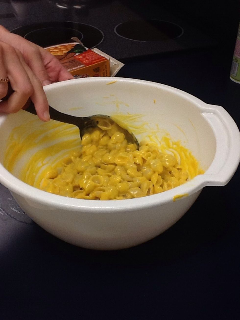 Add cheese to Mack n cheese