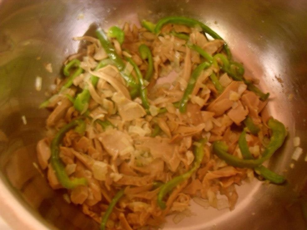 Add chicken and mushrooms