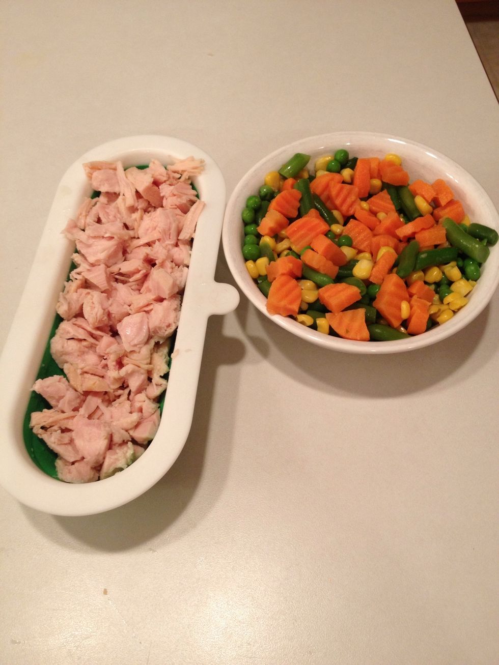 Add chicken and vegetables to soup mixture.