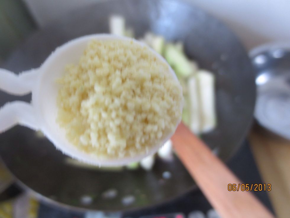 Add chicken bouillon powder